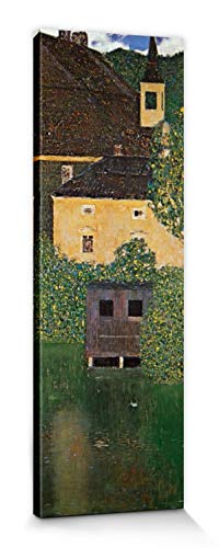 1art1 Gustav Klimt Poster Schloss Kammer Am Attersee I, 1910 Bilder Leinwand-Bild Auf Keilrahmen | XXL-Wandbild Poster Kunstdruck Als Leinwandbild 90x30 cm von 1art1