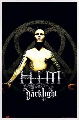 1art1 HIM Poster Plakat | Bild und Kunststoff-Rahmen - Darklight (91 x 61cm) von 1art1