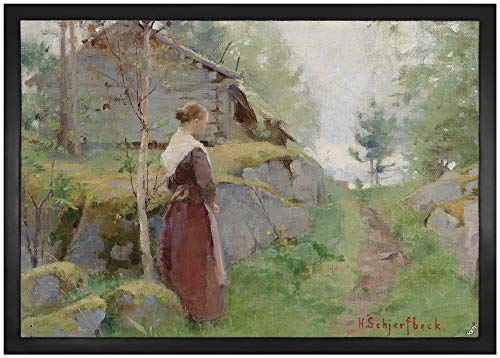 1art1 Helene Schjerfbeck Das Mädchen Aus Barösund, 1890 Fußmatte Dekomatte Innenbereich | Design Türmatte 70x50 cm von 1art1