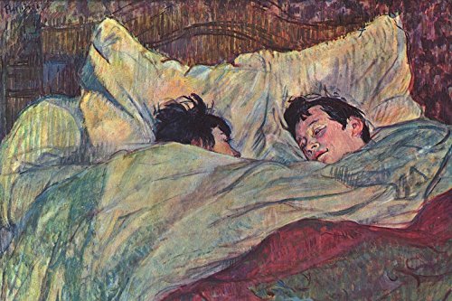 1art1 Henri De Toulouse-Lautrec Poster Das Bett, 1893 Bilder Leinwand-Bild Auf Keilrahmen | XXL-Wandbild Poster Kunstdruck Als Leinwandbild 120x80 cm von 1art1