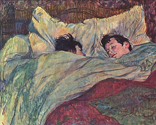 1art1 Henri De Toulouse-Lautrec Poster Das Bett, 1893 Bilder Leinwand-Bild Auf Keilrahmen | XXL-Wandbild Poster Kunstdruck Als Leinwandbild 50x40 cm von 1art1