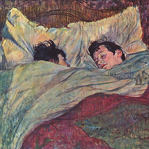 1art1 Henri De Toulouse-Lautrec Poster Das Bett, 1893 Bilder Leinwand-Bild Auf Keilrahmen | XXL-Wandbild Poster Kunstdruck Als Leinwandbild 70x70 cm von 1art1