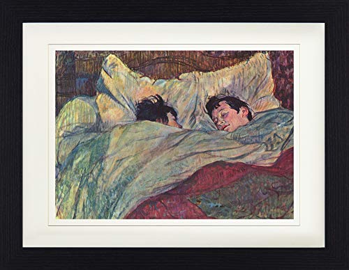 1art1 Henri De Toulouse-Lautrec Poster Das Bett, 1893 Gerahmtes Bild Mit Edlem Passepartout | Wand-Bilder | Im Bilderrahmen 40x30 cm von 1art1