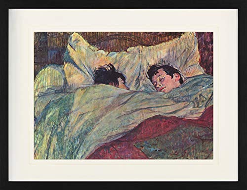 1art1 Henri De Toulouse-Lautrec Poster Das Bett, 1893 Gerahmtes Bild Mit Edlem Passepartout | Wand-Bilder | Im Bilderrahmen 80x60 cm von 1art1