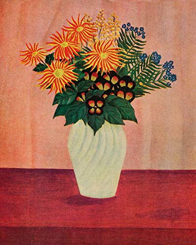 1art1 Henri Rousseau Poster Blumen In Einer Vase, 1910 Kunstdruck Bild 50x40 cm von 1art1