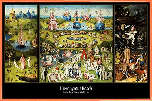 1art1 Hieronymus Bosch Poster Plakat | Bild und Kunststoff-Rahmen - Der Garten Der Lüste, 1500 (91 x 61cm) von 1art1