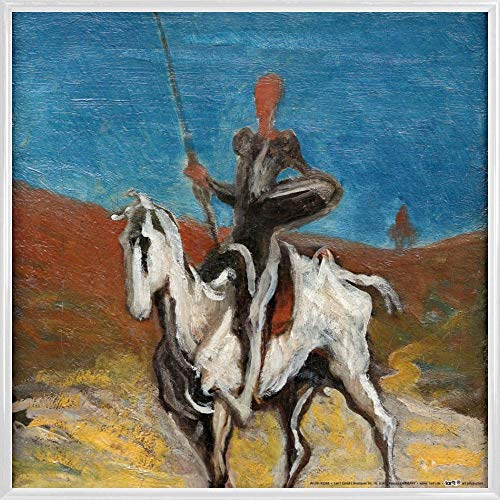 1art1 Honoré Daumier Poster Kunstdruck Bild und Kunststoff-Rahmen - Don Quichotte Und Sancho Pansa, 1868 (40 x 40cm) von 1art1