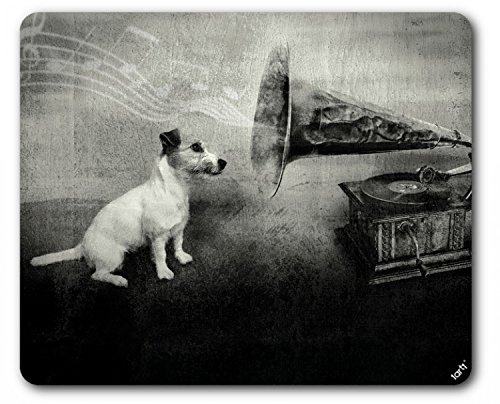 1art1 Hunde His Master's Voice, Jack Russell Terrier Mauspad 23x19 cm von 1art1