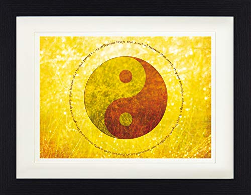 1art1 Inspiration Poster Himmel Und Erde, Wasser Und Feuer, Yin Und Yang Gerahmtes Bild Mit Edlem Passepartout | Wand-Bilder | Im Bilderrahmen 40x30 cm von 1art1