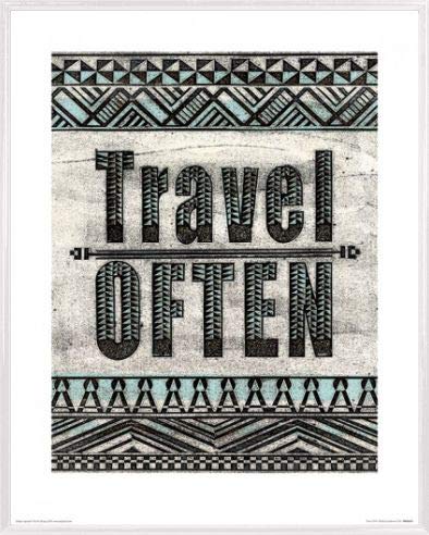 1art1 Inspiration Poster Kunstdruck Bild und Kunststoff-Rahmen - Travel Often, Barry Goodman (50 x 40cm) von 1art1