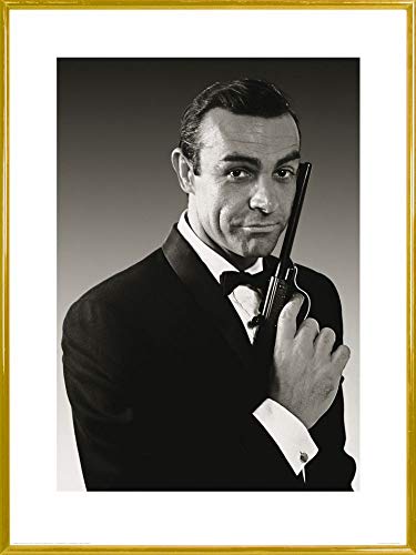 1art1 James Bond 007 Poster Kunstdruck Bild und Kunststoff-Rahmen - Sean Connery, Smoking (80 x 60cm) von 1art1