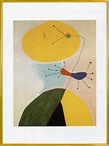 1art1 Joan Miró Poster Kunstdruck Bild und Kunststoff-Rahmen - Porträt 1938 (80 x 60cm) von 1art1