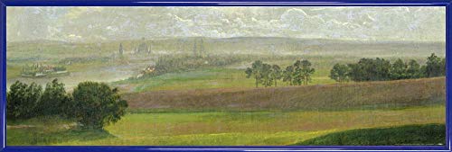 1art1 Johan Christian Dahl Poster Kunstdruck Bild und Kunststoff-Rahmen - Das Elbtal Bei Dresden (91 x 30cm) von 1art1