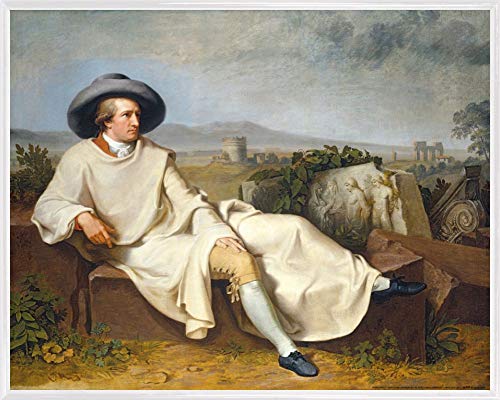 1art1 Johann Heinrich Wilhelm Tischbein Poster Kunstdruck Bild und Kunststoff-Rahmen - Goethe In Der Campagna, 1787 (50 x 40cm) von 1art1