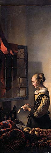 1art1 Johannes Vermeer Poster Brieflesendes Mädchen Am Offenen Fenster, 1657–1659 Kunstdruck Bild 158x53 cm von 1art1