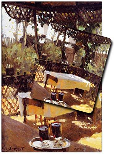 1art1 John Singer Sargent, Zwei Weingläser, 1874 1 Kunstdruck Bild (120x80 cm) + 1 Mauspad (23x19 cm) Geschenkset von 1art1