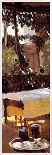 1art1 John Singer Sargent Poster Kunstdruck Bild und Kunststoff-Rahmen - Zwei Weingläser, 1874 (91 x 30cm) von 1art1