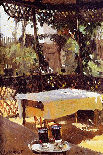 1art1 John Singer Sargent Poster Zwei Weingläser, 1874 Kunstdruck Bild 120x80 cm von 1art1