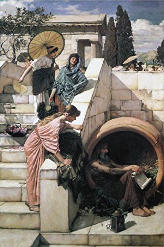 1art1 John William Waterhouse Diogenes, 1882 Selbstklebende Fototapete Poster-Tapete 180x120 cm von 1art1