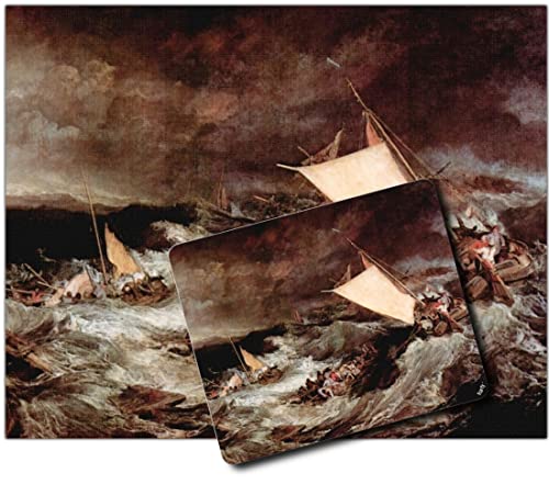 1art1 Joseph William Turner, Schiffbruch, 1805 1 Kunstdruck Bild (50x40 cm) + 1 Mauspad (23x19 cm) Geschenkset von 1art1