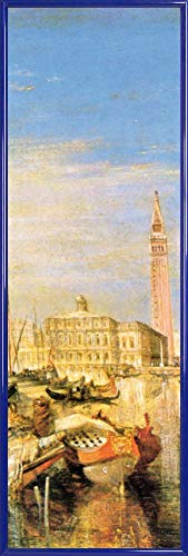 1art1 Joseph William Turner Poster Kunstdruck Bild und Kunststoff-Rahmen - Seufzer-Brücke, Dogenpalast Und Zollhaus, Venedig, 1833, Detail (91 x 30cm) von 1art1