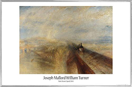 1art1 Joseph William Turner Poster Plakat | Bild und Kunststoff-Rahmen - Regen, Dampf Und Geschwindigkeit, 1844 (91 x 61cm) von 1art1