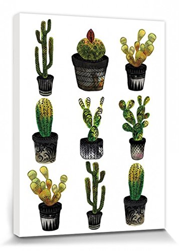 1art1 Kakteen Poster Cacti, Sofie Rolfsdotter Bilder Leinwand-Bild Auf Keilrahmen | XXL-Wandbild Poster Kunstdruck Als Leinwandbild 40x30 cm von 1art1