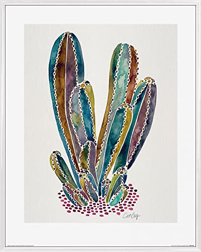 1art1 Kakteen Poster Kunstdruck Bild und Kunststoff-Rahmen - Cactus Cluster, Cat Coquillette (50 x 40cm) von 1art1