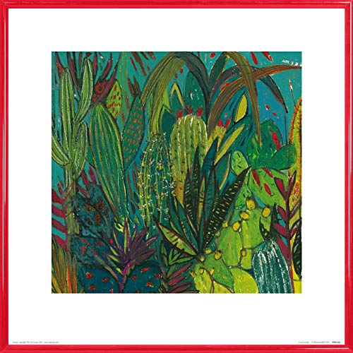 1art1 Kakteen Poster Kunstdruck Bild und Kunststoff-Rahmen - Cactus Jungle, Shyama Ruffell (40 x 40cm) von 1art1