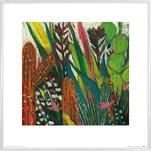 1art1 Kakteen Poster Kunstdruck Bild und Kunststoff-Rahmen - Jungle Boogie, Shyama Ruffell (40 x 40cm) von 1art1