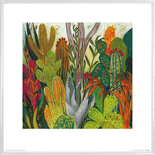 1art1 Kakteen Poster Kunstdruck Bild und Kunststoff-Rahmen - The Cactus, Shyama Ruffell (40 x 40cm) von 1art1