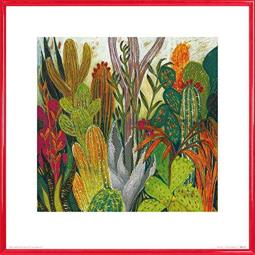 1art1 Kakteen Poster Kunstdruck Bild und Kunststoff-Rahmen - The Cactus, Shyama Ruffell (40 x 40cm) von 1art1