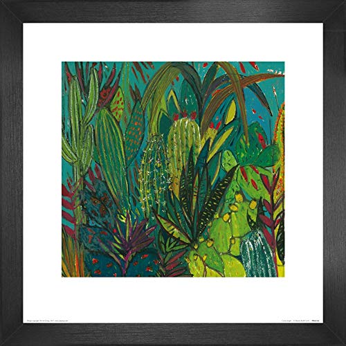 1art1 Kakteen Poster Kunstdruck Bild und MDF-Rahmen - Cactus Jungle, Shyama Ruffell (40 x 40cm) von 1art1