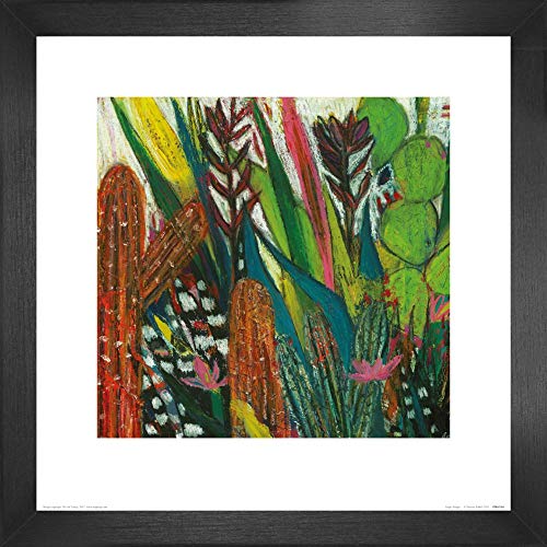 1art1 Kakteen Poster Kunstdruck Bild und MDF-Rahmen - Jungle Boogie, Shyama Ruffell (40 x 40cm) von 1art1