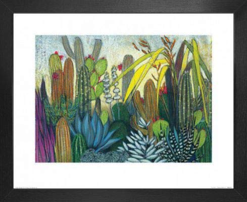 1art1 Kakteen Poster Kunstdruck Bild und MDF-Rahmen - Succulents, Shyama Ruffell (50 x 40cm) von 1art1