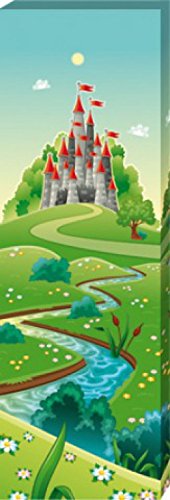 1art1 Kinderwelten Poster Der Weg Zu Meinem Schloss Bilder Leinwand-Bild Auf Keilrahmen | XXL-Wandbild Poster Kunstdruck Als Leinwandbild 90x30 cm von 1art1