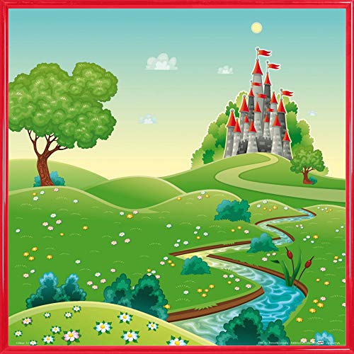 1art1 Kinderwelten Poster Kunstdruck Bild und Kunststoff-Rahmen - Der Weg Zu Meinem Schloss (40 x 40cm) von 1art1