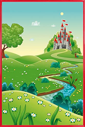 1art1 Kinderwelten Poster Plakat | Bild und Kunststoff-Rahmen - Der Weg Zu Meinem Schloss (91 x 61cm) von 1art1