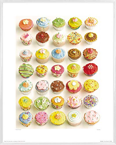 1art1 Kochkunst Poster Kunstdruck Bild und Kunststoff-Rahmen - Muffins, Howard Shooter (50 x 40cm) von 1art1