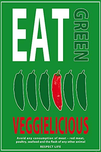 1art1 Kochkunst XXL Poster Veggielicious, Eat Green, Respect Life, Green Plakat | Bild 120x80 cm von 1art1