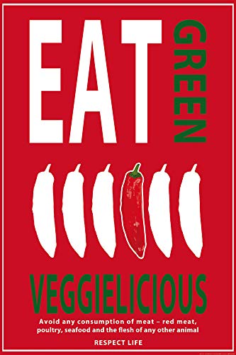 1art1 Kochkunst XXL Poster Veggielicious, Eat Green, Respect Life, Red Plakat | Bild 120x80 cm von 1art1