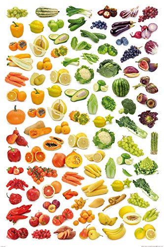 1art1 Kochkunst XXL Poster Regenbogen Aus Obst Und Gemüse Plakat | Bild 120x80 cm 1art1 Kochkunst XXL Poster Regenbogen Aus Obst Und Gemüse Plakat | Bild 120x80 cm von 1art1