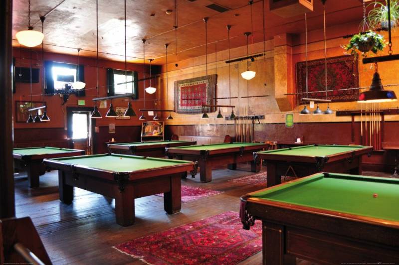 1art1 Poster Billard Kunstdruck Bild - Pool Saloon (80 x 120 cm) von 1art1