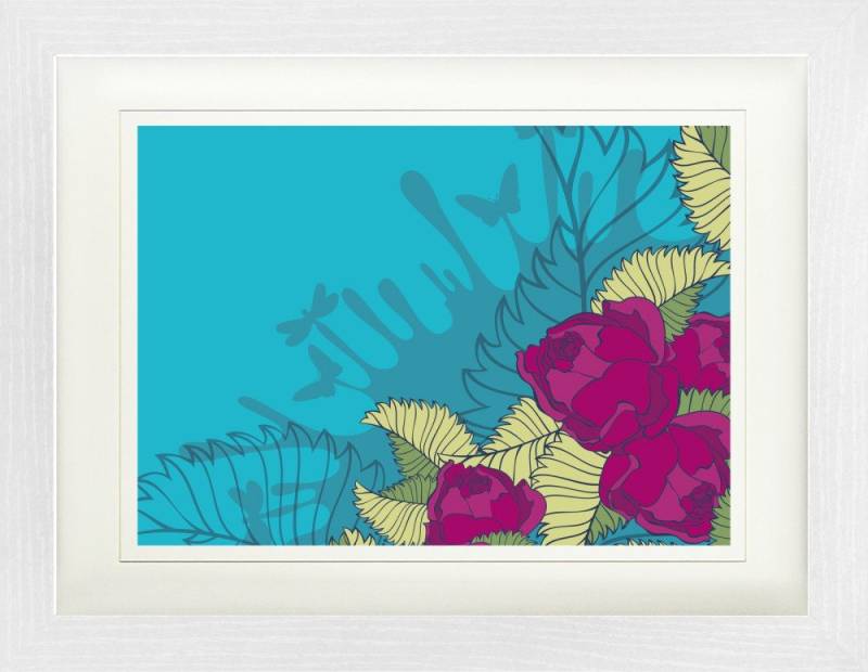 1art1 Poster Blumen Gerahmtes Bild Mit Edlem Passepartout, Wand-Bilder von 1art1