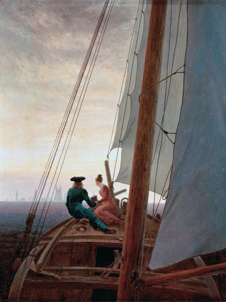 1art1 Kunstdruck Caspar David Friedrich Kunstdruck Bild - Auf Dem Segler 1art1 Kunstdruck Caspar David Friedrich Kunstdruck Bild - Auf Dem Segler von 1art1