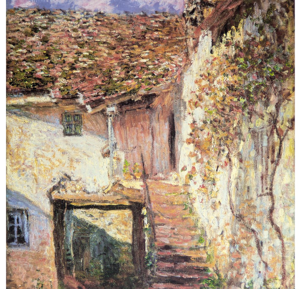 1art1 Poster Claude Monet Kunstdruck Bild - Die Treppe, 1878 (100 x 100 cm) von 1art1