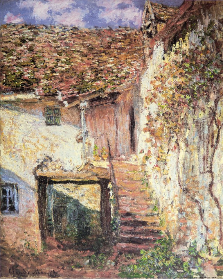1art1 Poster Claude Monet Kunstdruck Bild - Die Treppe, 1878 (50 x 40 cm) von 1art1