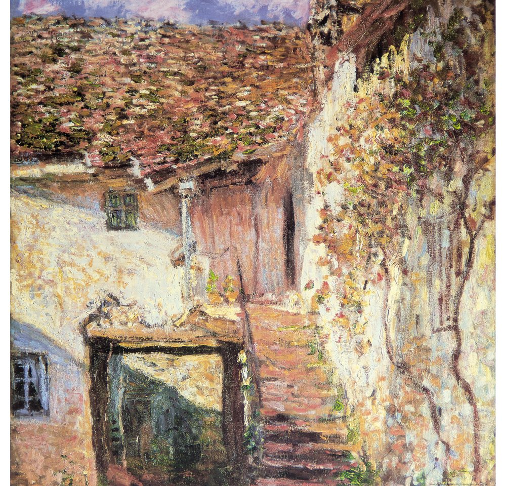 1art1 Poster Claude Monet Kunstdruck Bild - Die Treppe, 1878 (70 x 70 cm) von 1art1