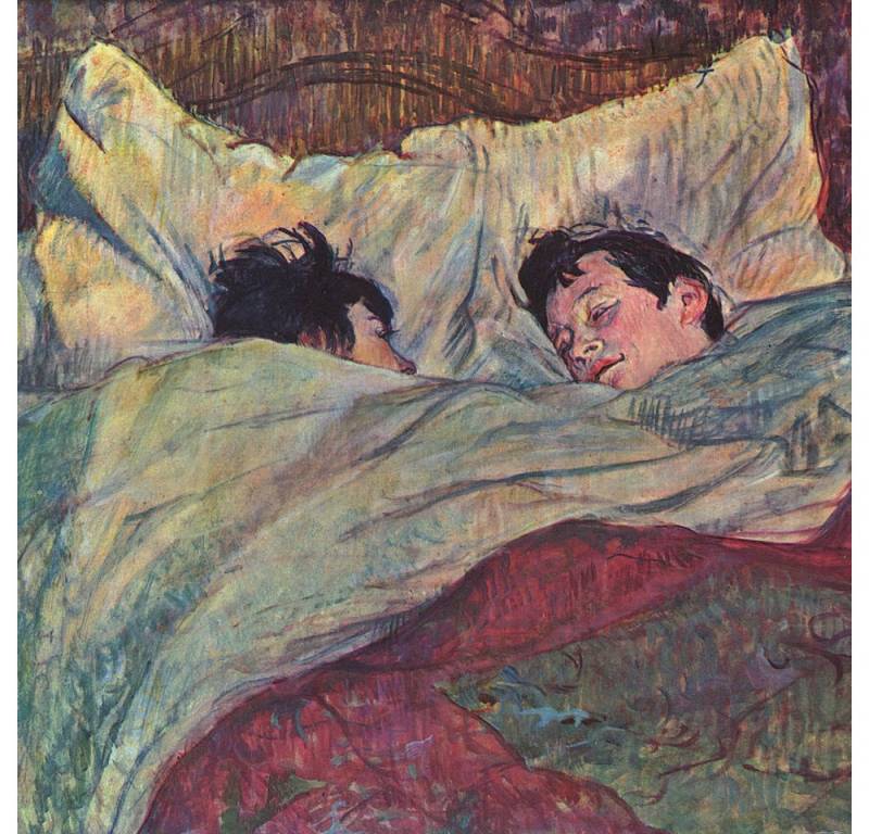 1art1 Poster Henri De Toulouse-Lautrec Kunstdruck Bild - Das Bett, 1893 von 1art1