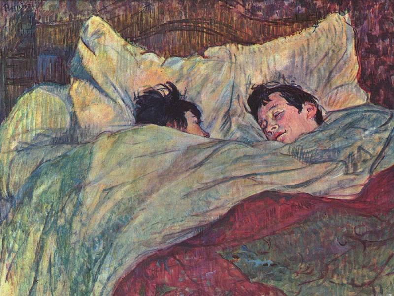 1art1 Poster Henri De Toulouse-Lautrec Kunstdruck Bild - Das Bett, 1893 von 1art1